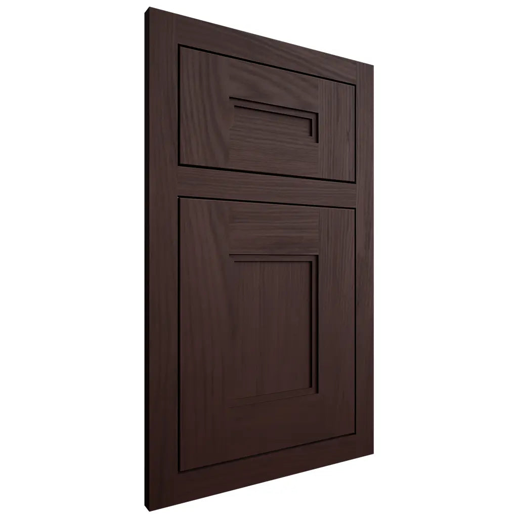 Shiloh Cabinetry Flush Inset Tahoe Alder Plain Cut Bistre Door