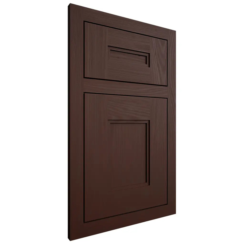Shiloh Cabinetry Flush Inset Tahoe Alder Plain Cut Umber Door