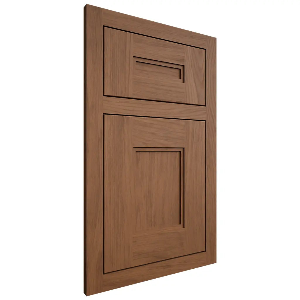 Shiloh Cabinetry Flush Inset Tahoe Alder Plain Cut Walnut Door