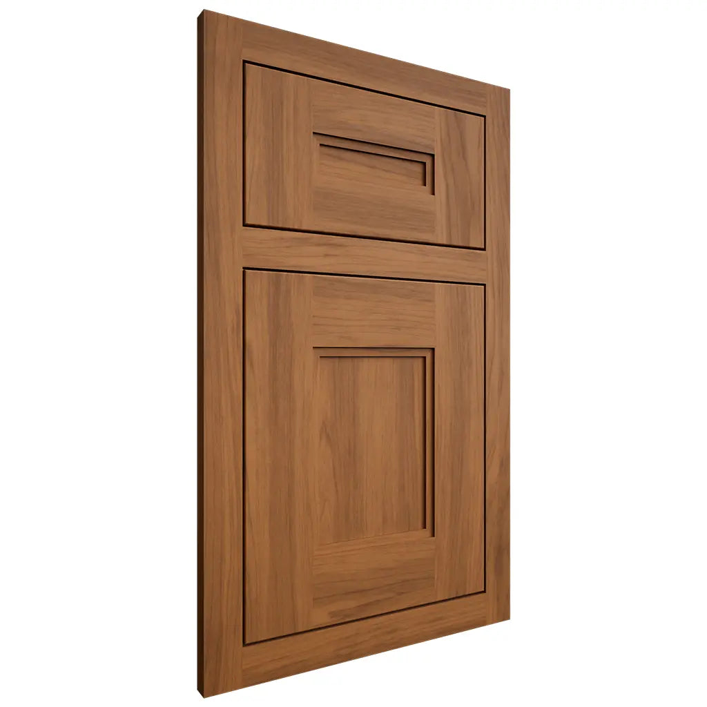 Shiloh Cabinetry Flush Inset Tahoe Hickory Plain Cut Chestnut Door
