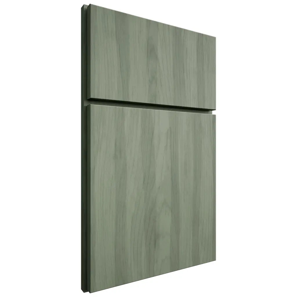 Shiloh Cabinetry Flush Inset Tahoe Hickory Plain Cut Moss Door
