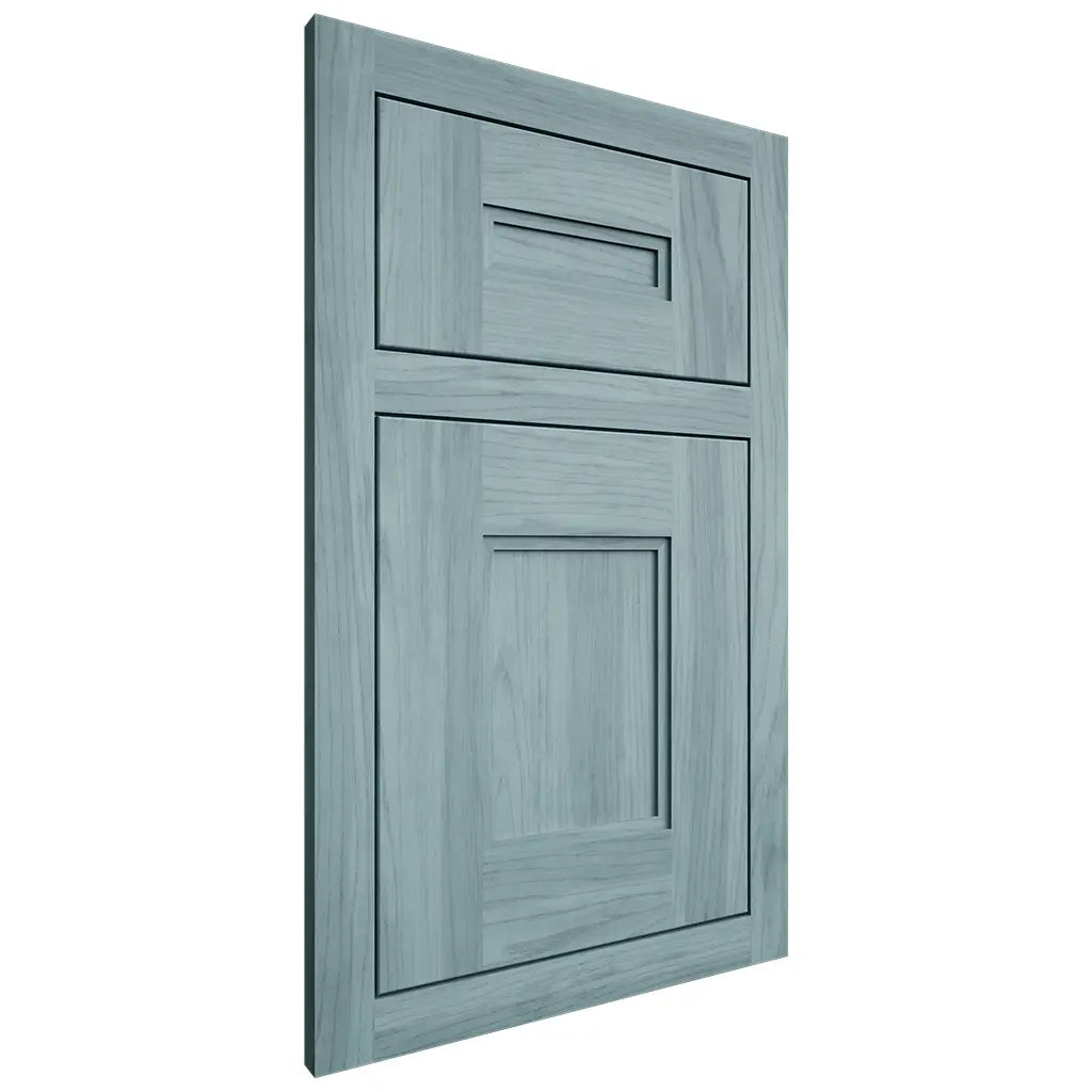 Shiloh Cabinetry Flush Inset Tahoe Hickory Plain Cut Sky Door
