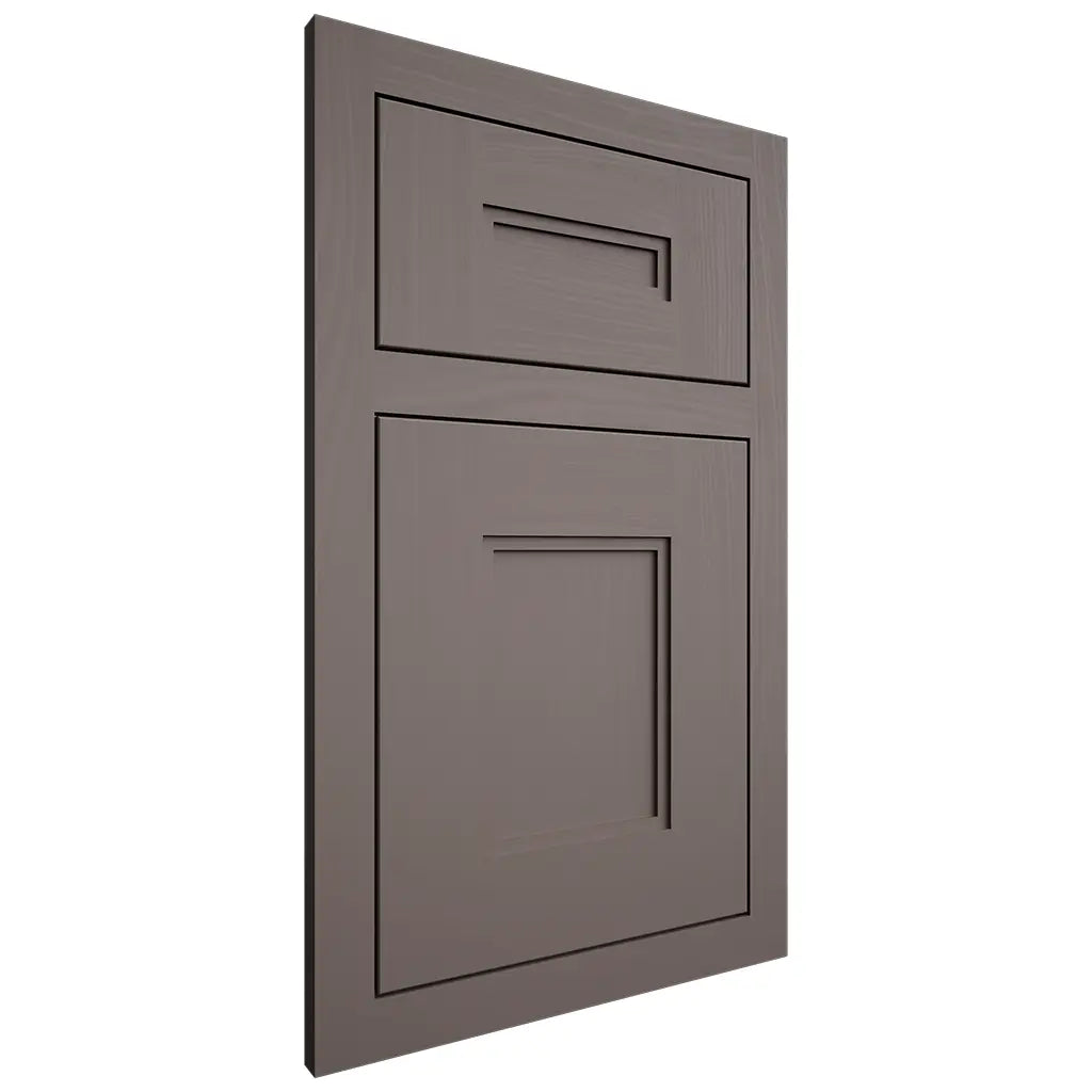 Shiloh Cabinetry Flush Inset Tahoe Poplar Plain Cut Heatherstone Door