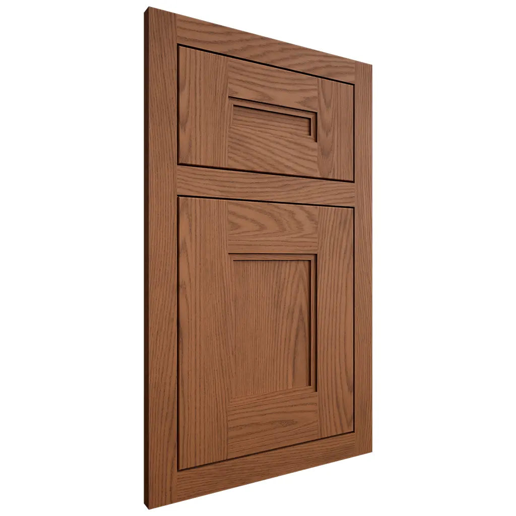 Shiloh Cabinetry Flush Inset Tahoe Red Oak Plain Cut Braun Door