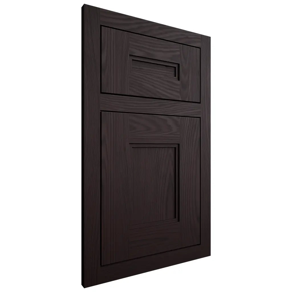 Shiloh Cabinetry Flush Inset Tahoe Red Oak Plain Cut Espresso Door
