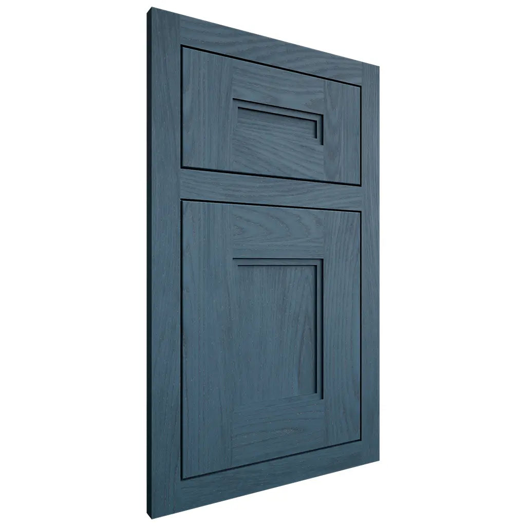 Shiloh Cabinetry Flush Inset Tahoe Red Oak Plain Cut Hudson Door