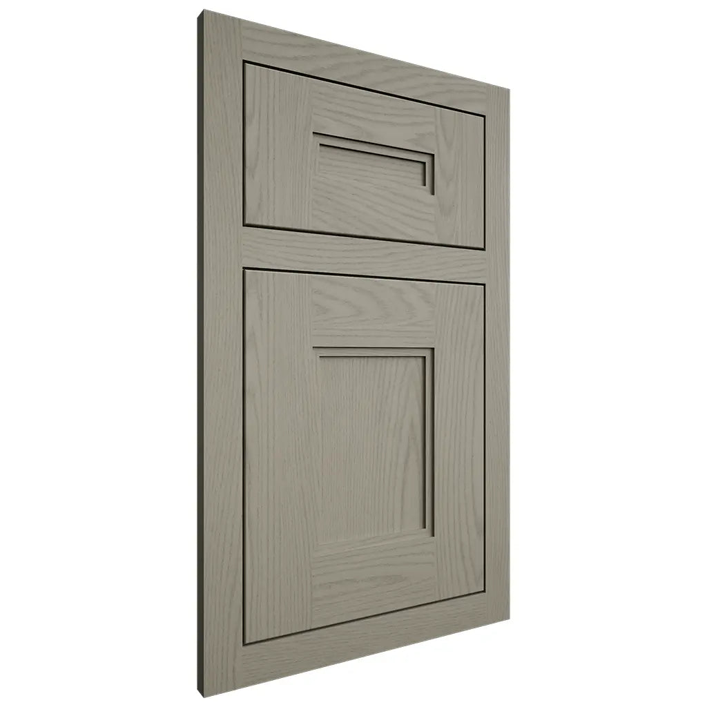 Shiloh Cabinetry Flush Inset Tahoe Red Oak Plain Cut Thyme Door