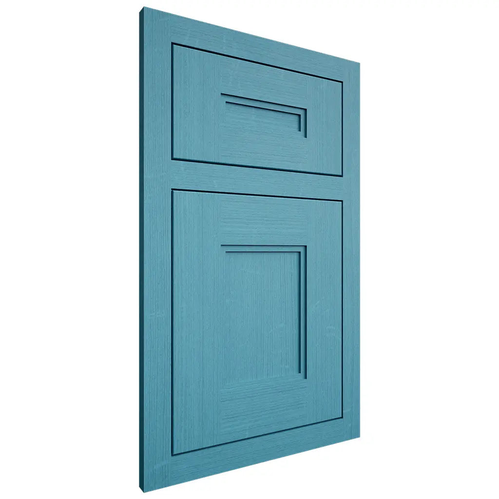 Shiloh Cabinetry Flush Inset Tahoe White Oak Quarter Sawn Aqua Door