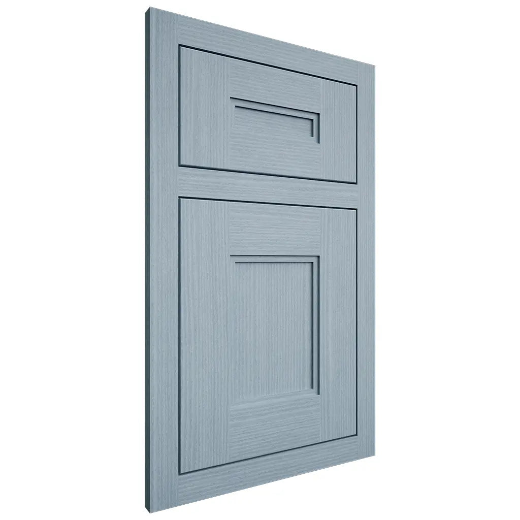 Shiloh Cabinetry Flush Inset Tahoe White Oak Rift Cut Sky Door