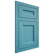 Shiloh Cabinetry Flush Inset Ward Alder Plain Cut Aqua Door