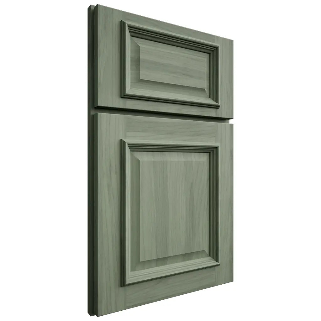 Shiloh Cabinetry Flush Inset Ward Hickory Plain Cut Moss Door