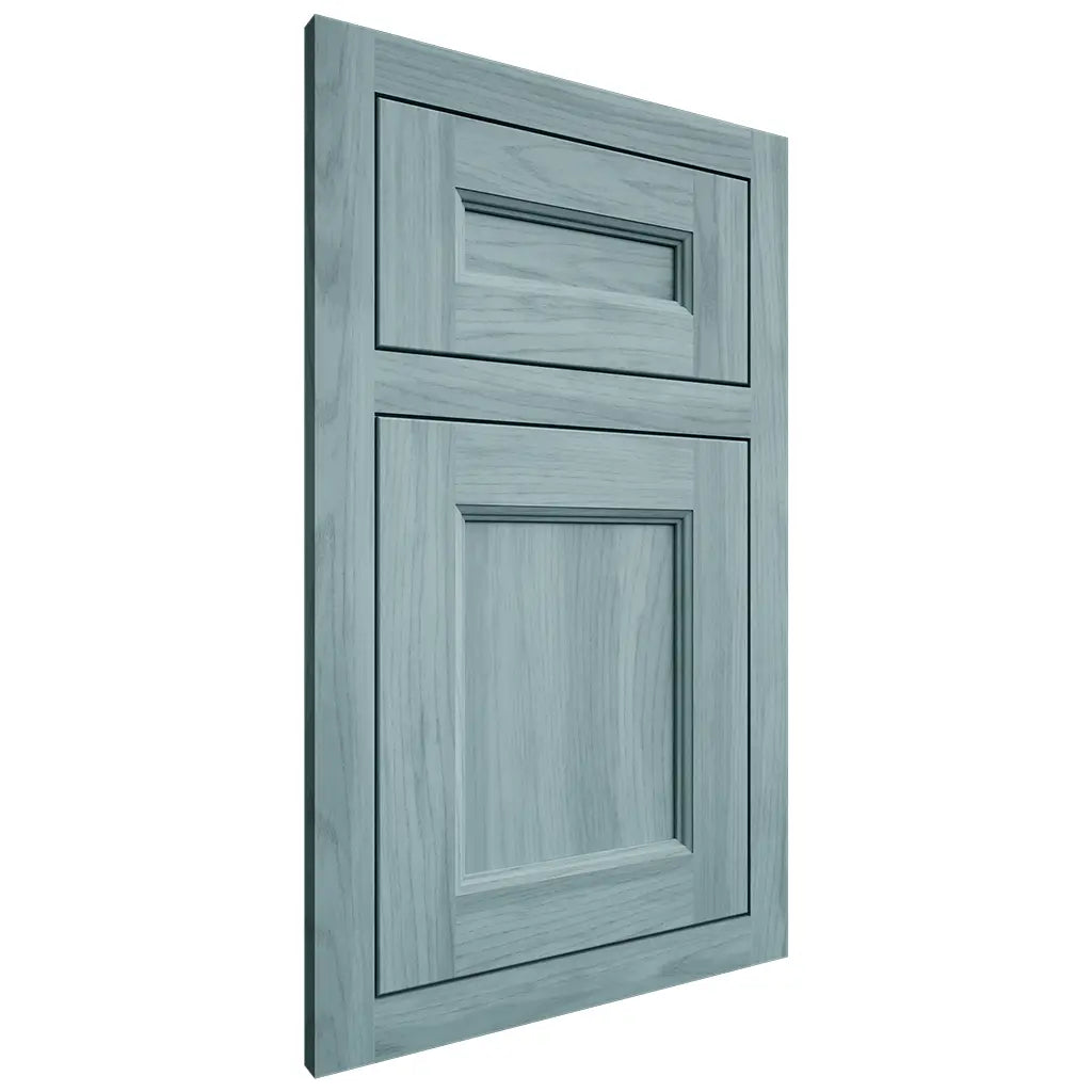 Shiloh Cabinetry Flush Inset Ward Hickory Plain Cut Sky Door