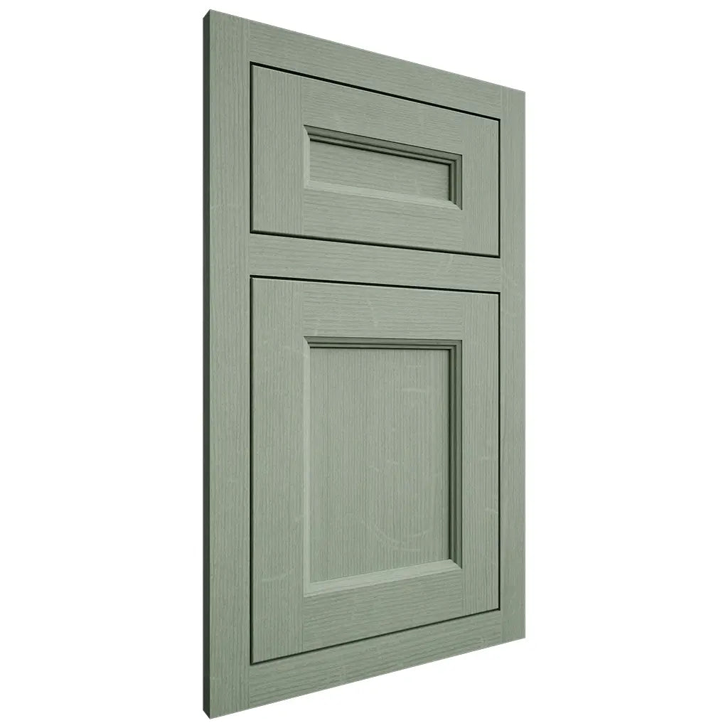 Shiloh Cabinetry Flush Inset Ward White Oak Quarter Sawn Moss Door