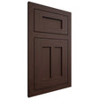 Shiloh Cabinetry Flush Inset Wilmington Walnut Plain Cut Bison Door