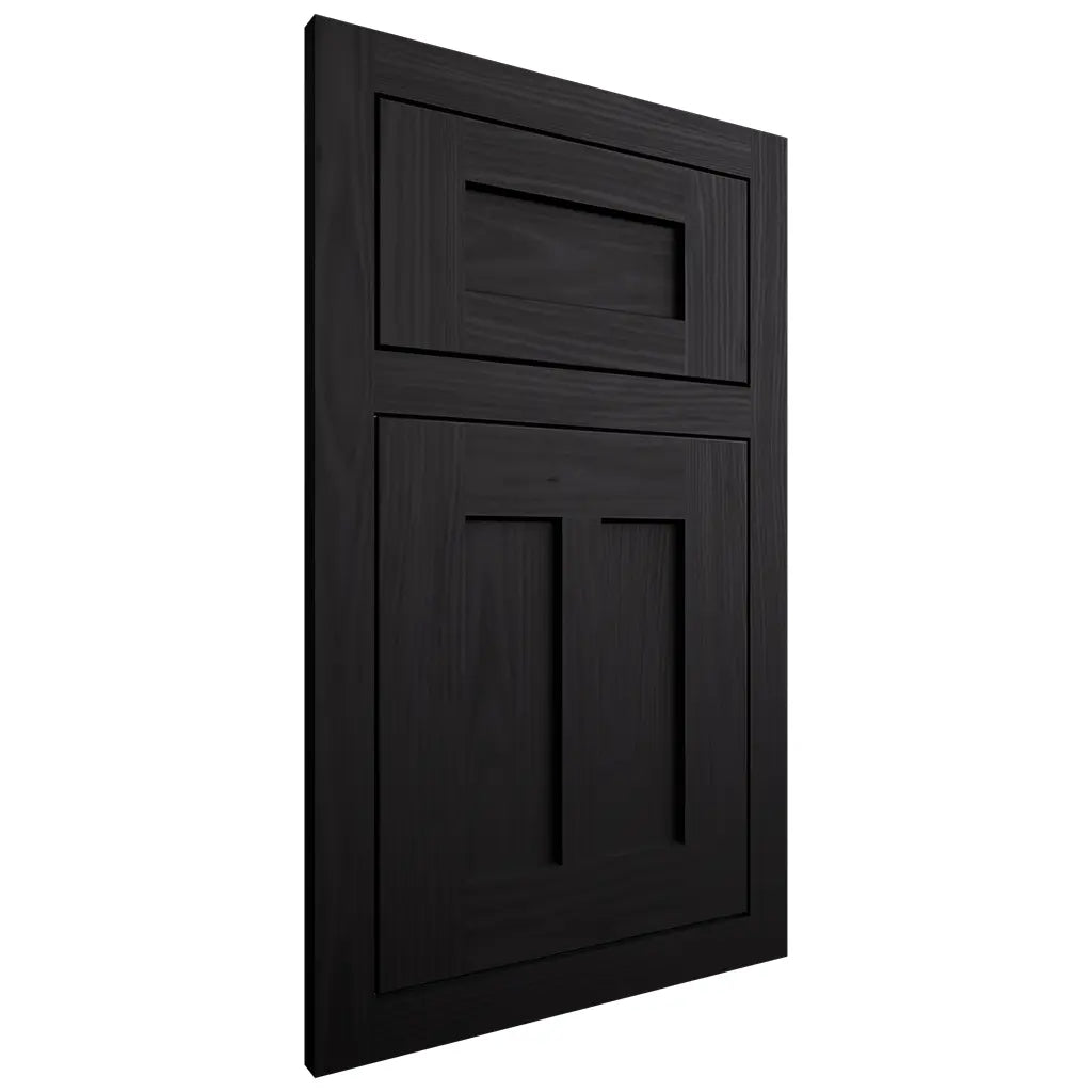 Shiloh Cabinetry Flush Inset Wilmington White Oak Plain Cut Ink Door