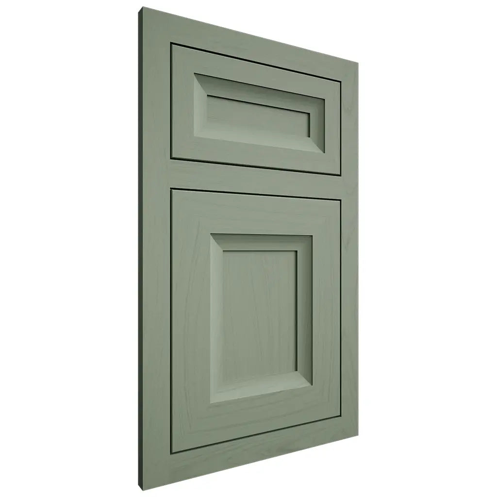 Shiloh Cabinetry Flush Inset Windsor Poplar Plain Cut Moss Door