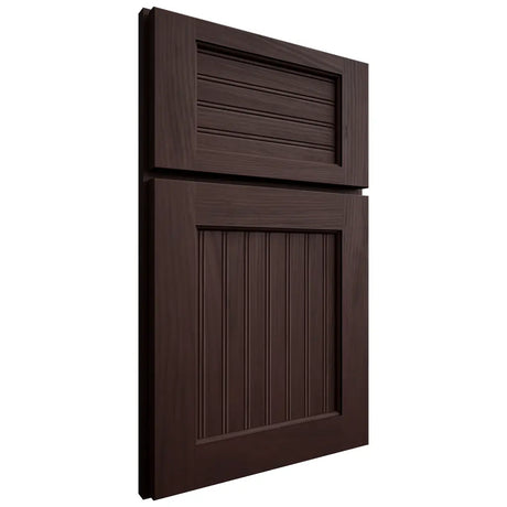 Shiloh Cabinetry Full Overlay Beaded Century Alder Plain Cut Bistre Door
