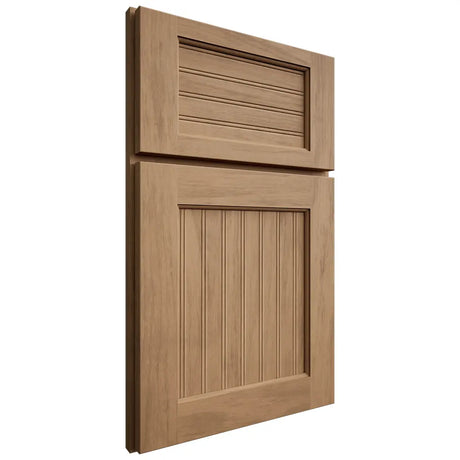 Shiloh Cabinetry Full Overlay Beaded Century Alder Plain Cut Dusty Road Door