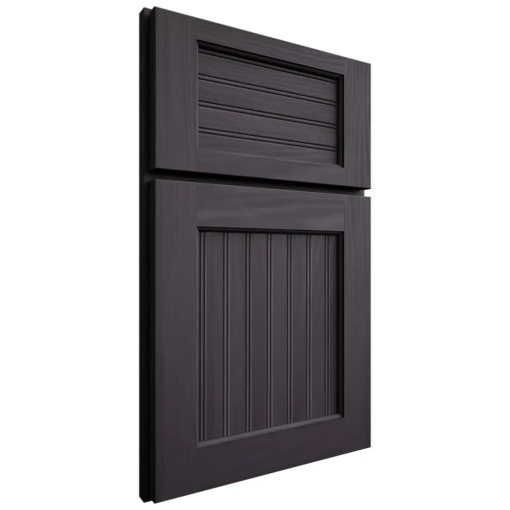 Shiloh Cabinetry Full Overlay Beaded Century Hickory Plain Cut Harbor Door