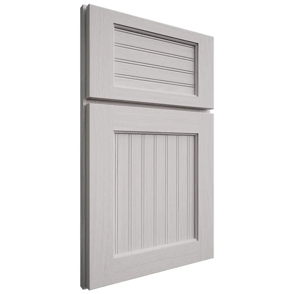 Shiloh Cabinetry Full Overlay Beaded Century White Oak Plain Cut Cotton Door