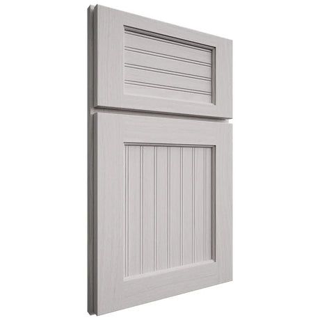 Shiloh Cabinetry Full Overlay Beaded Century White Oak Plain Cut Cotton Door