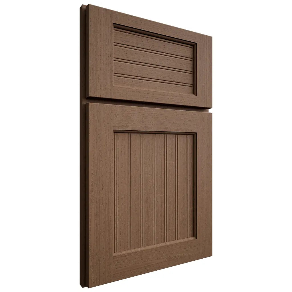 Shiloh Cabinetry Full Overlay Beaded Century White Oak Quarter Sawn Autumn Door