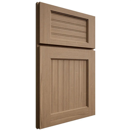 Shiloh Cabinetry Full Overlay Beaded Century White Oak Quarter Sawn Natural Door