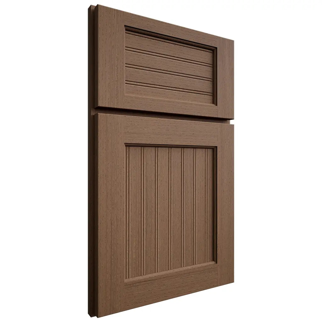 Shiloh Cabinetry Full Overlay Beaded Century White Oak Rift Cut Autumn Door