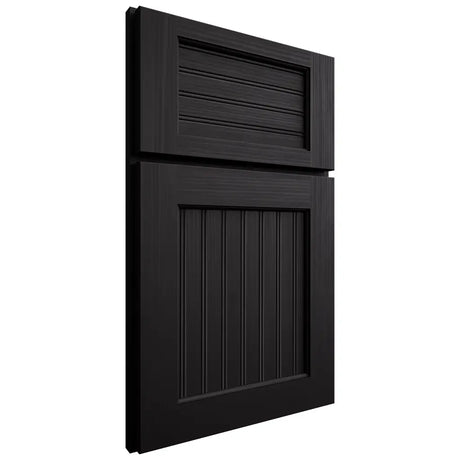 Shiloh Cabinetry Full Overlay Beaded Century White Oak Rift Cut Espresso Door