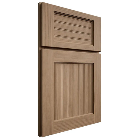 Shiloh Cabinetry Full Overlay Beaded Century White Oak Rift Cut Natural Door