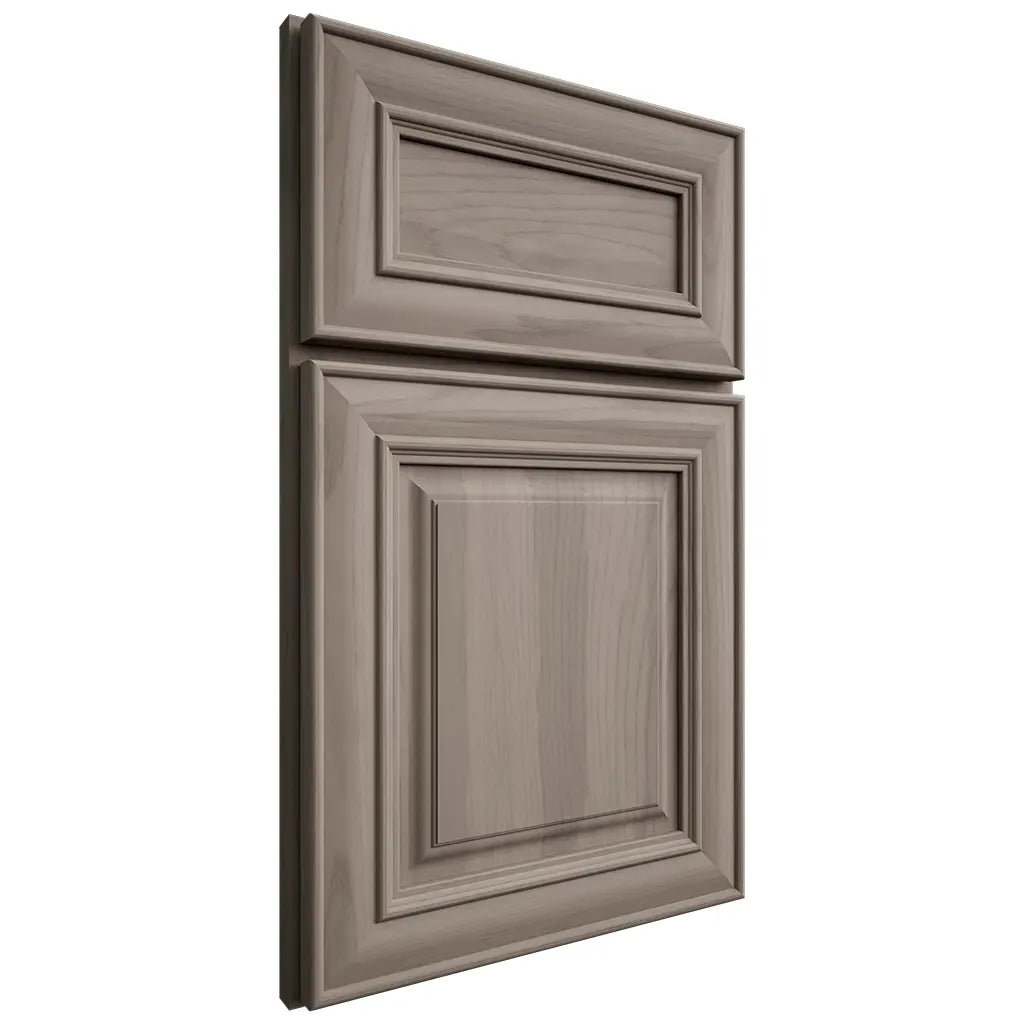 Shiloh Cabinetry Full Overlay Bradford Hickory Plain Cut Sterling Door