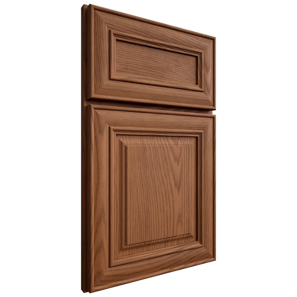 Shiloh Cabinetry Full Overlay Bradford Red Oak Plain Cut Braun Door