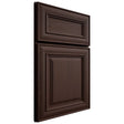 Shiloh Cabinetry Full Overlay Bradford Walnut Plain Cut Bison Door