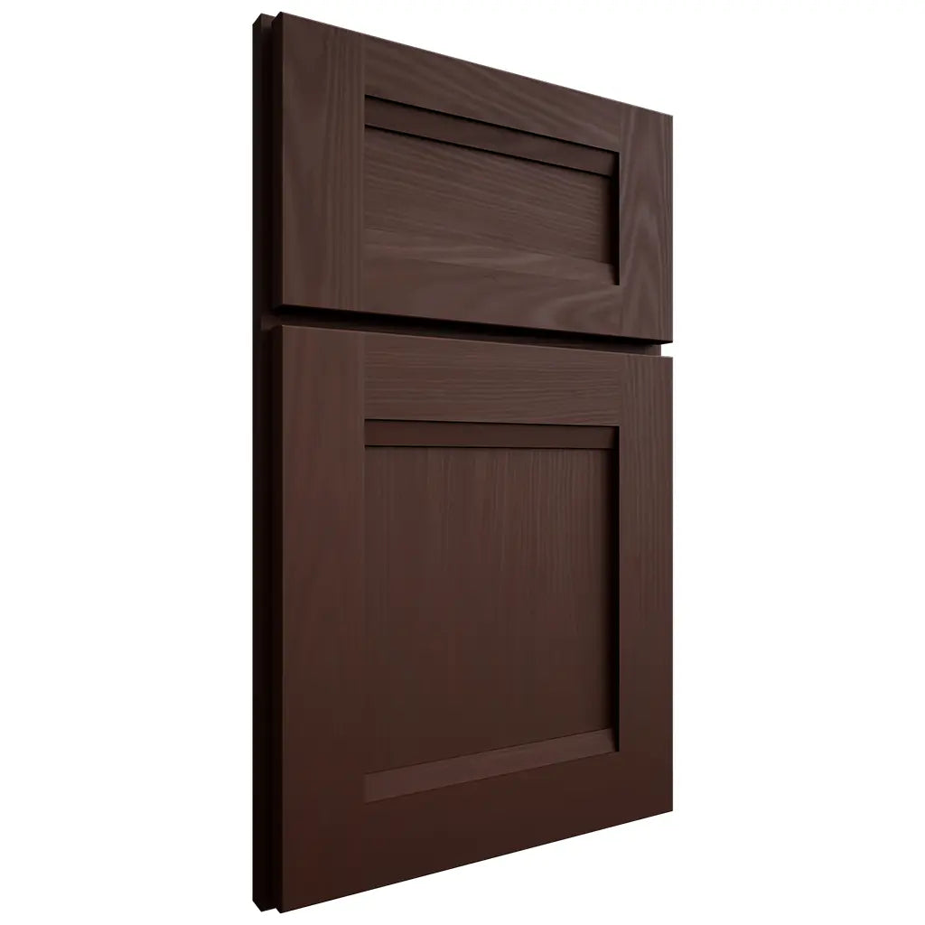 Shiloh Cabinetry Full Overlay Bristol Alder Plain Cut Umber Door