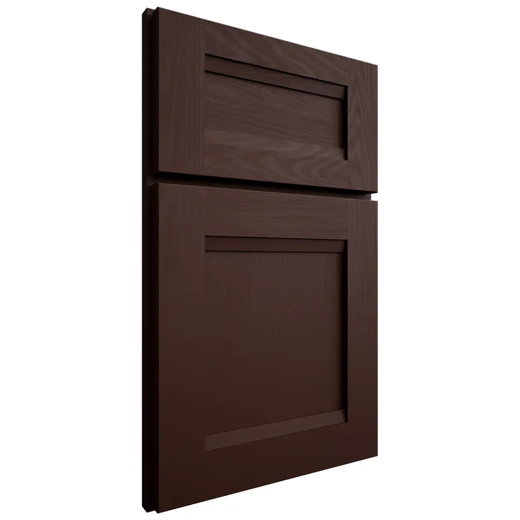Shiloh Cabinetry Full Overlay Bristol Maple Plain Cut Cocoa Door