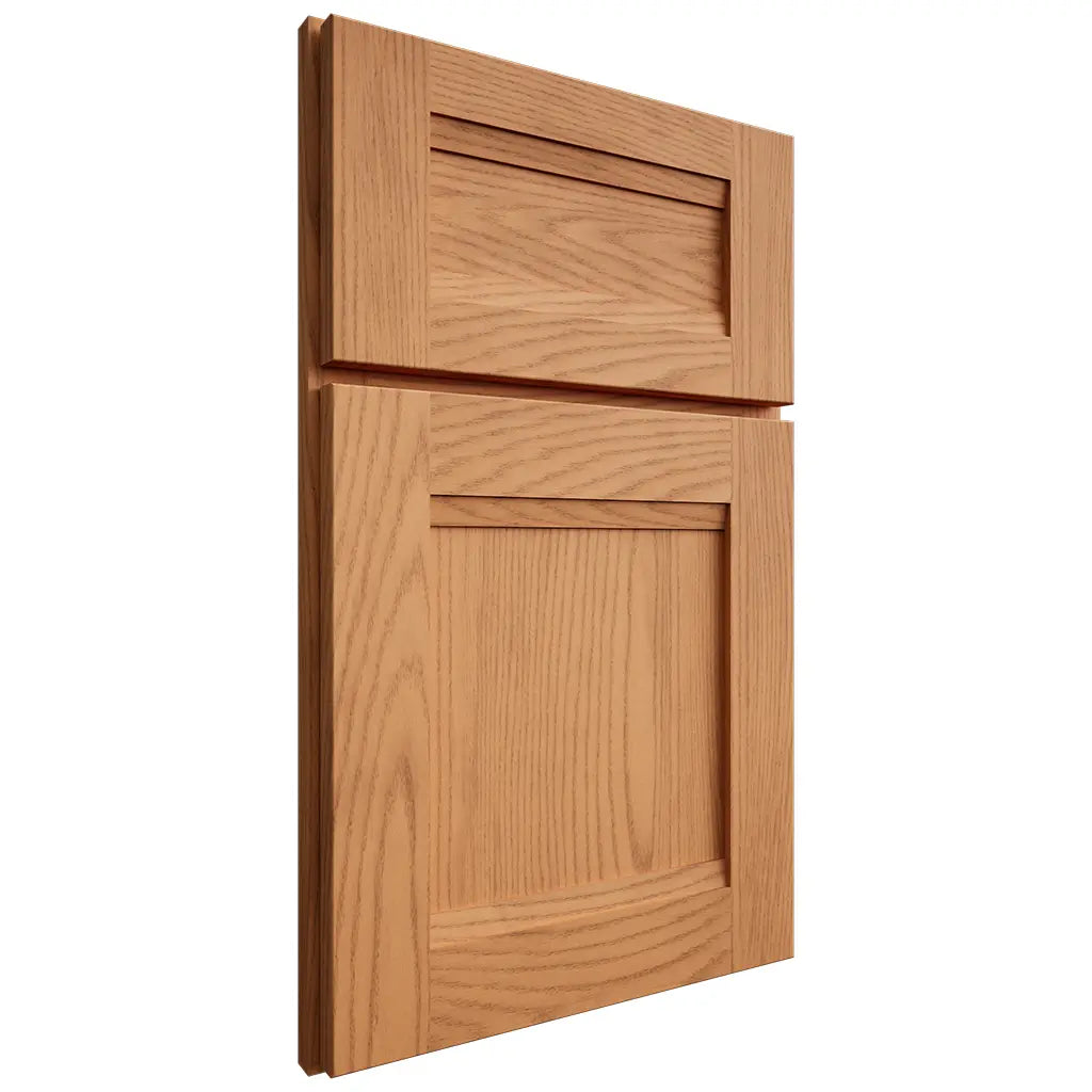 Shiloh Cabinetry Full Overlay Bristol Red Oak Plain Cut Medium Door