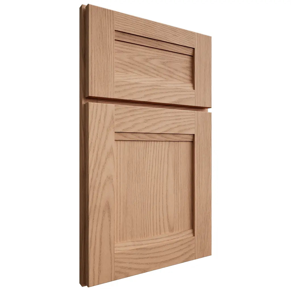 Shiloh Cabinetry Full Overlay Bristol Red Oak Plain Cut Natural Door