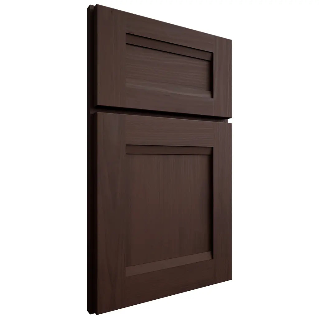 Shiloh Cabinetry Full Overlay Bristol Walnut Plain Cut Bison Door