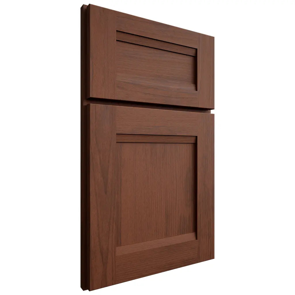 Shiloh Cabinetry Full Overlay Bristol Walnut Plain Cut Rye Door