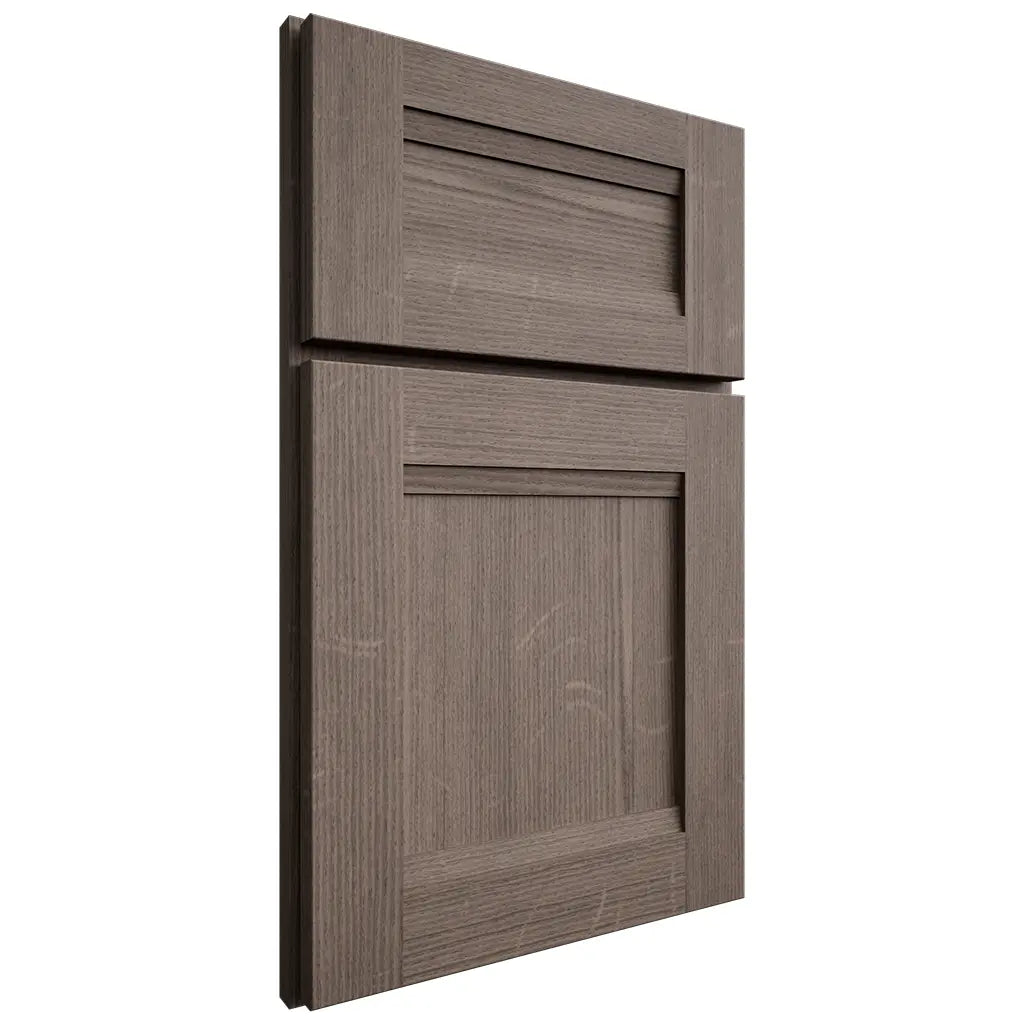 Shiloh Cabinetry Full Overlay Bristol White Oak Quarter Sawn Clay Door