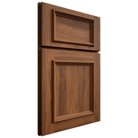 Shiloh Cabinetry Full Overlay Charleston Hickory Plain Cut Burnt Sugar Door