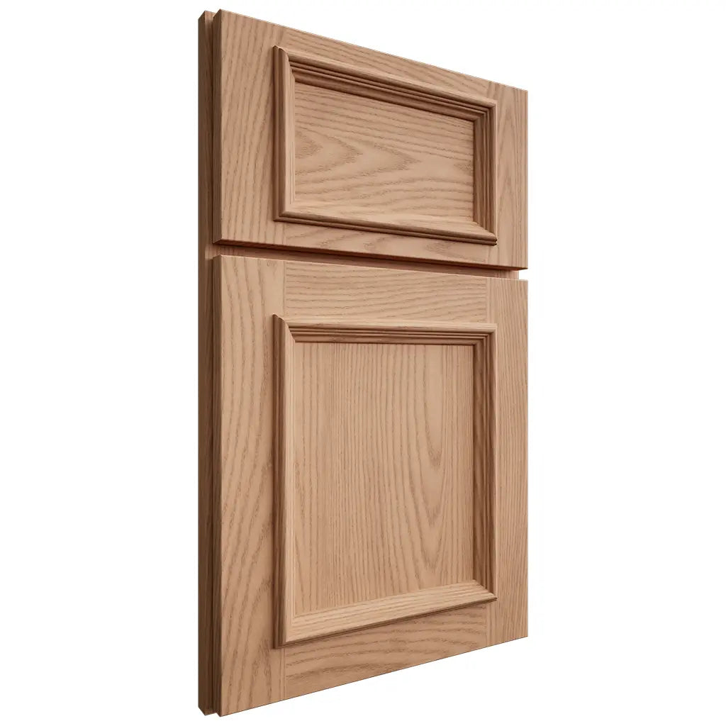 Shiloh Cabinetry Full Overlay Charleston Red Oak Plain Cut Natural Door
