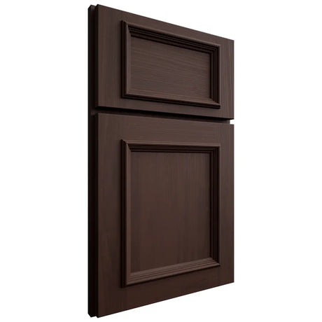 Shiloh Cabinetry Full Overlay Charleston Walnut Plain Cut Bison Door