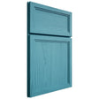 Shiloh Cabinetry Full Overlay Concord Alder Plain Cut Aqua Door