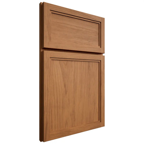 Shiloh Cabinetry Full Overlay Concord Alder Plain Cut Caramel Door