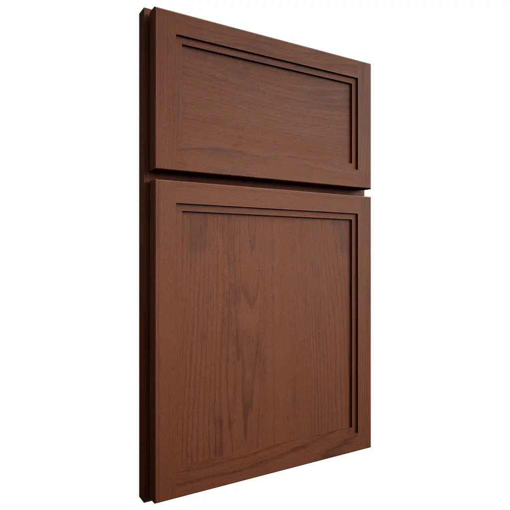 Shiloh Cabinetry Full Overlay Concord Walnut Plain Cut Rye Door