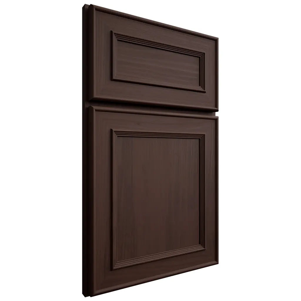Shiloh Cabinetry Full Overlay Dalton Walnut Plain Cut Bison Door