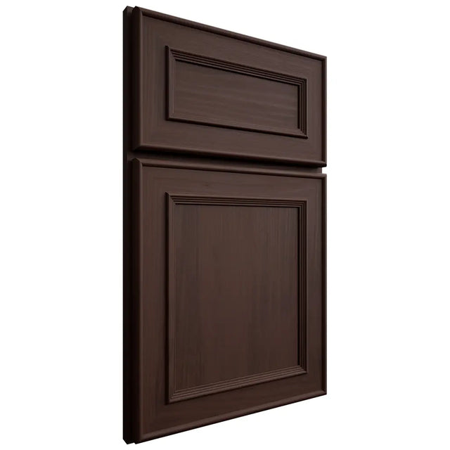 Shiloh Cabinetry Full Overlay Dalton Walnut Plain Cut Bison Door
