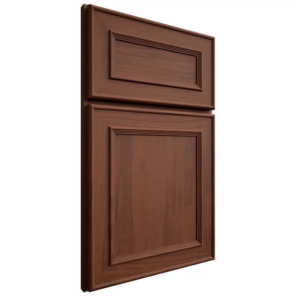 Shiloh Cabinetry Full Overlay Dalton Walnut Plain Cut Rye Door