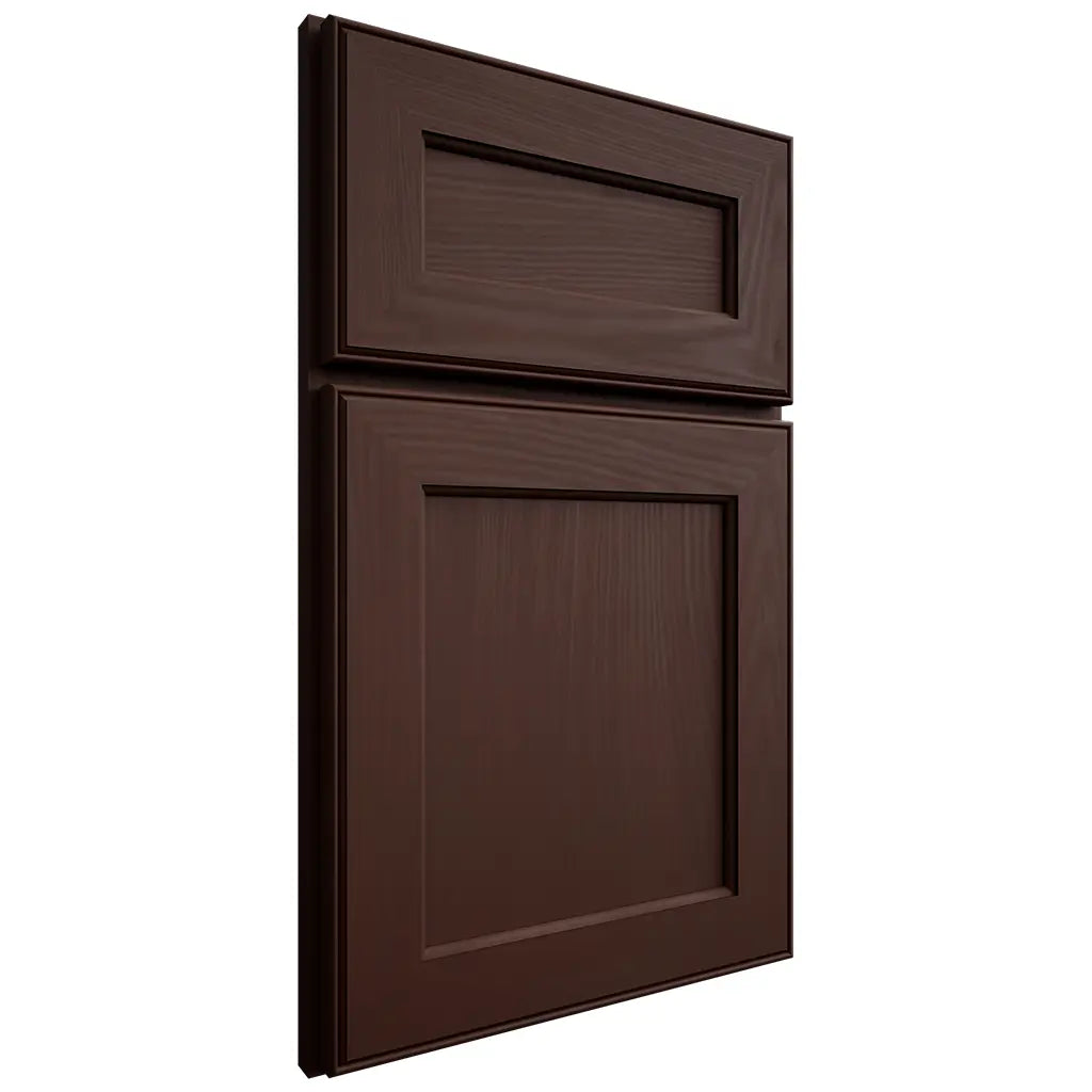 Shiloh Cabinetry Full Overlay Essex Alder Plain Cut Umber Door